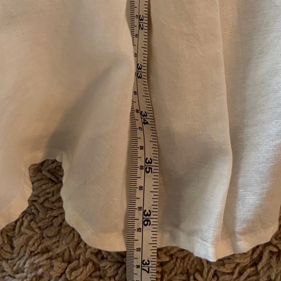 NWT Linen-Blend Flutter-Sleeve Tiered Mini Dress - Picture 6 of 7